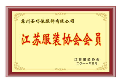 Jiangsu Hazır Giyim Derneği Üyesi
